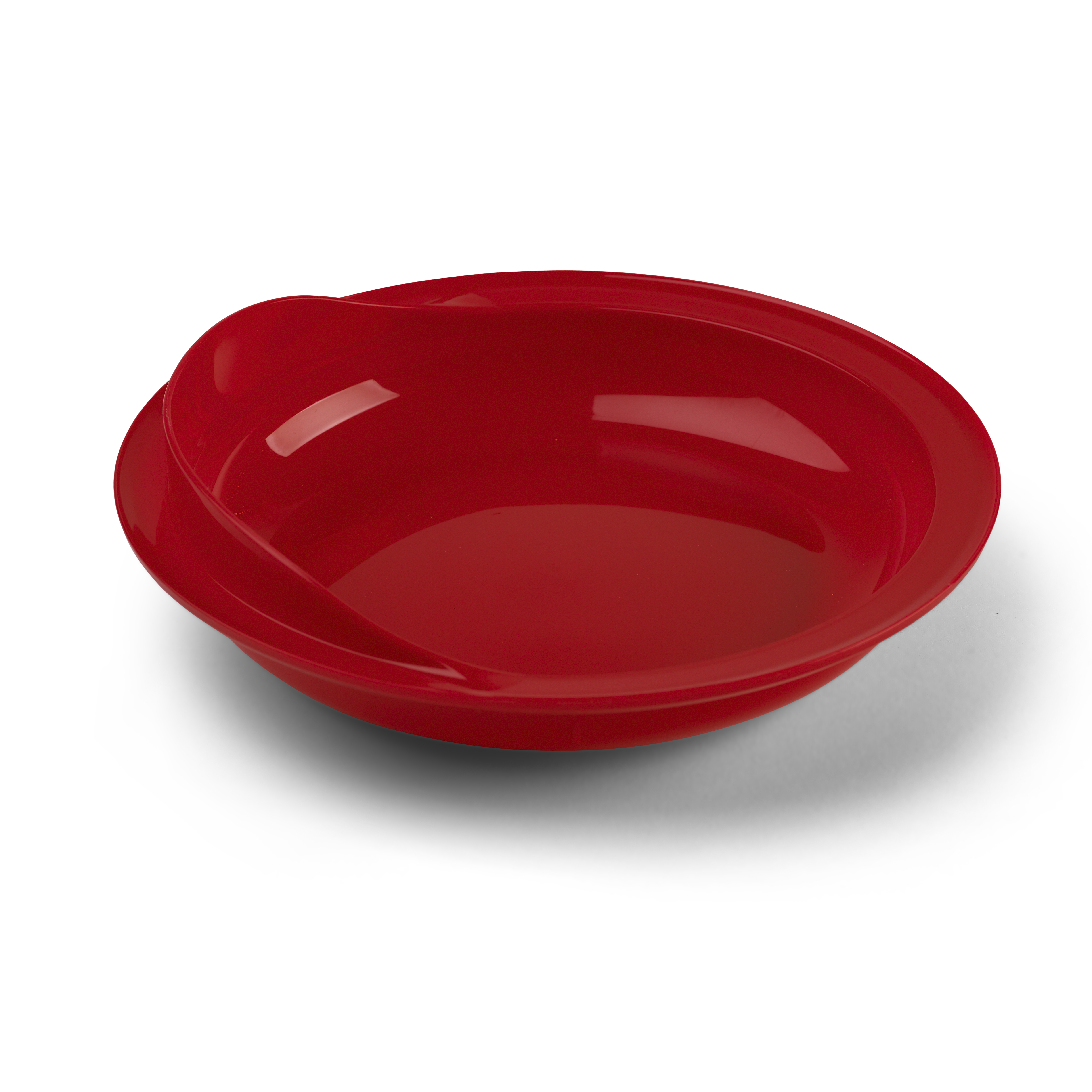 SP Ableware 745270004 Partitioned Scoop Dish with Lid, Red
